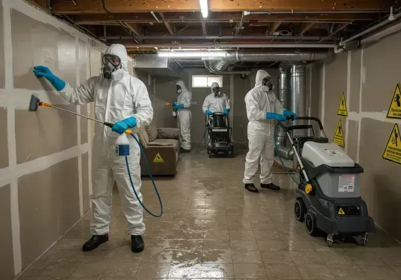 Basement Moisture Removal and Structural Drying process in Blount County, TN